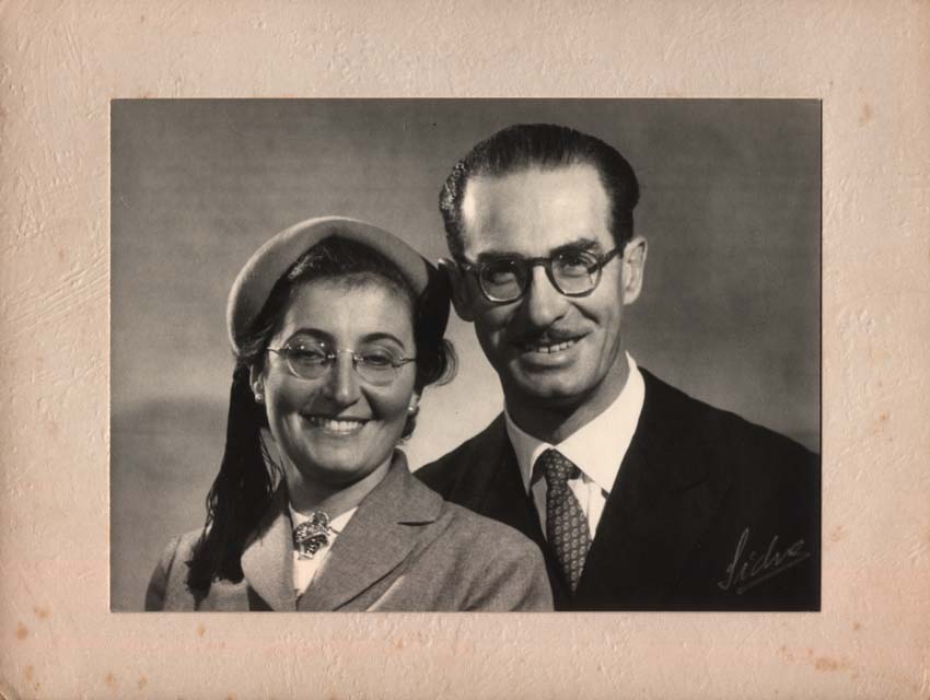 Ritratto in studio dei coniugi Gambaro