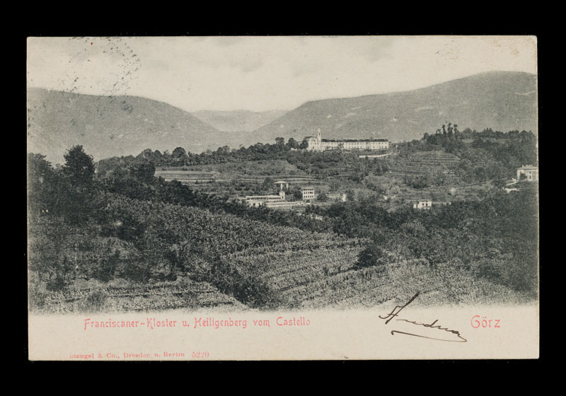 Gorizia, Convento francescano e Monte Santo dal Castello