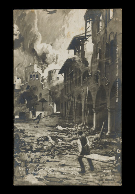 L'antico e pittoresco quartiere di Gorizia, che fu bombardato dagli italiani