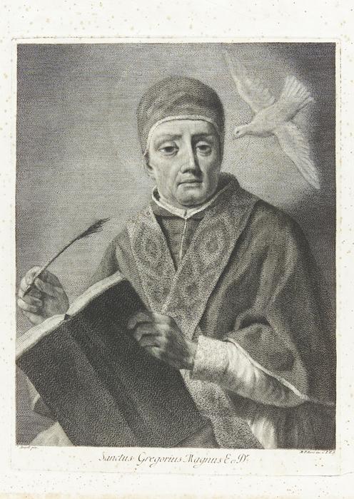 san Gregorio ispirato dallo Spirito Santo