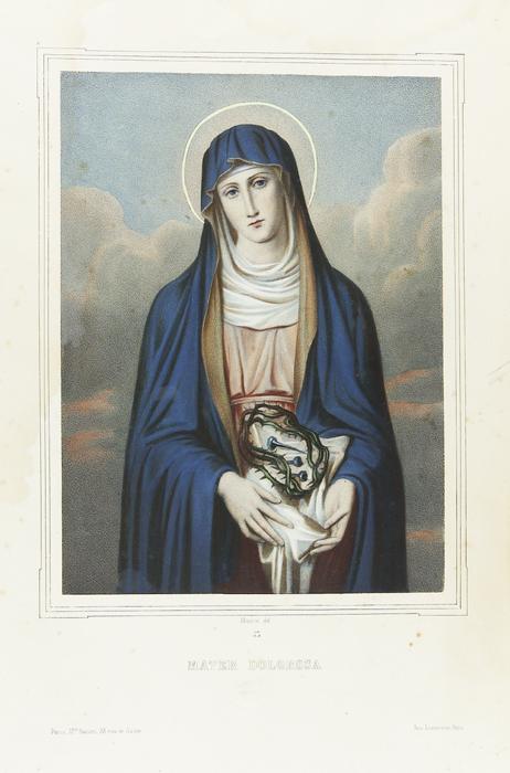 Madonna addolorata con simboli della passione