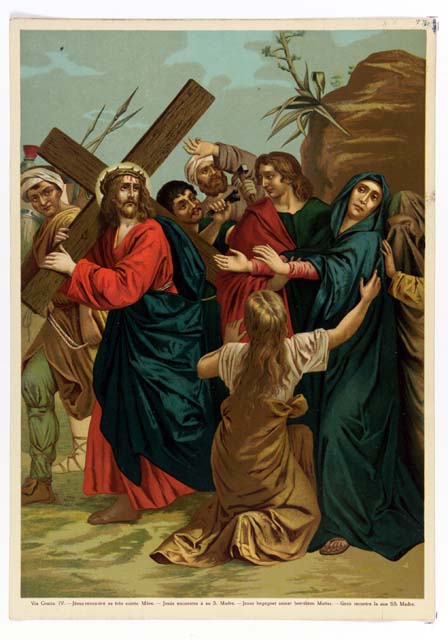 stazione IV: Gesù incontra la Madonna