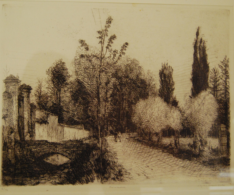 paesaggio con alberi