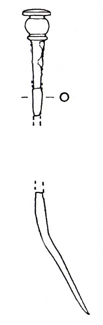 spillone/ con testa globulare