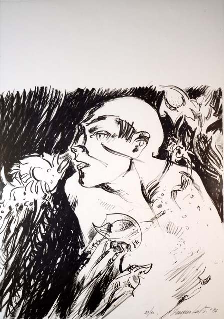 paesaggio con figura