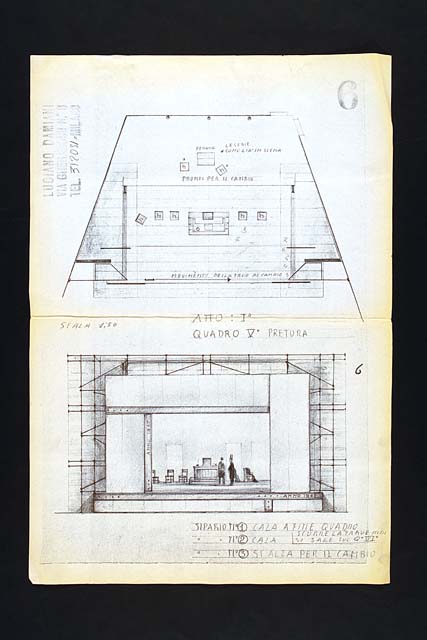 scenografia per Motivo di scandalo e di riflessione