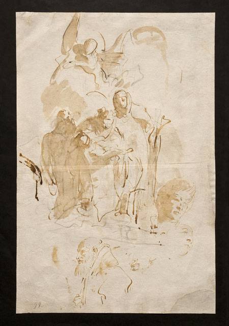 Gesù Bambino con santa rosa da lima, santa Caterina da Siena e sant'agnese