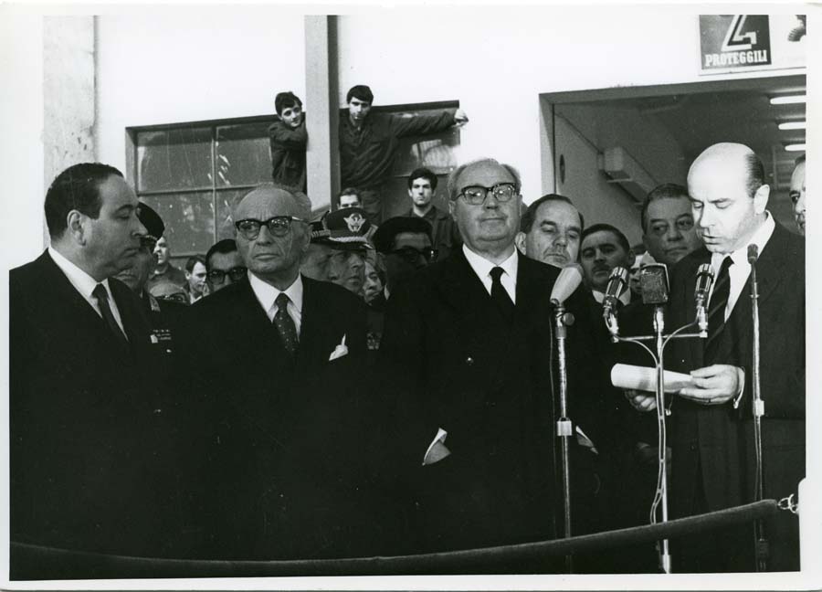 Visita del Presidente Saragat per la cerimonia nel centenario dell'annessione del Friuli all'Italia