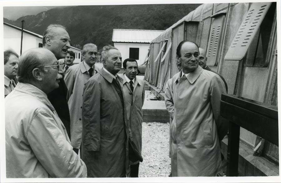 Visita del Ministro dei LL.PP. Nicolazzi a Venzone