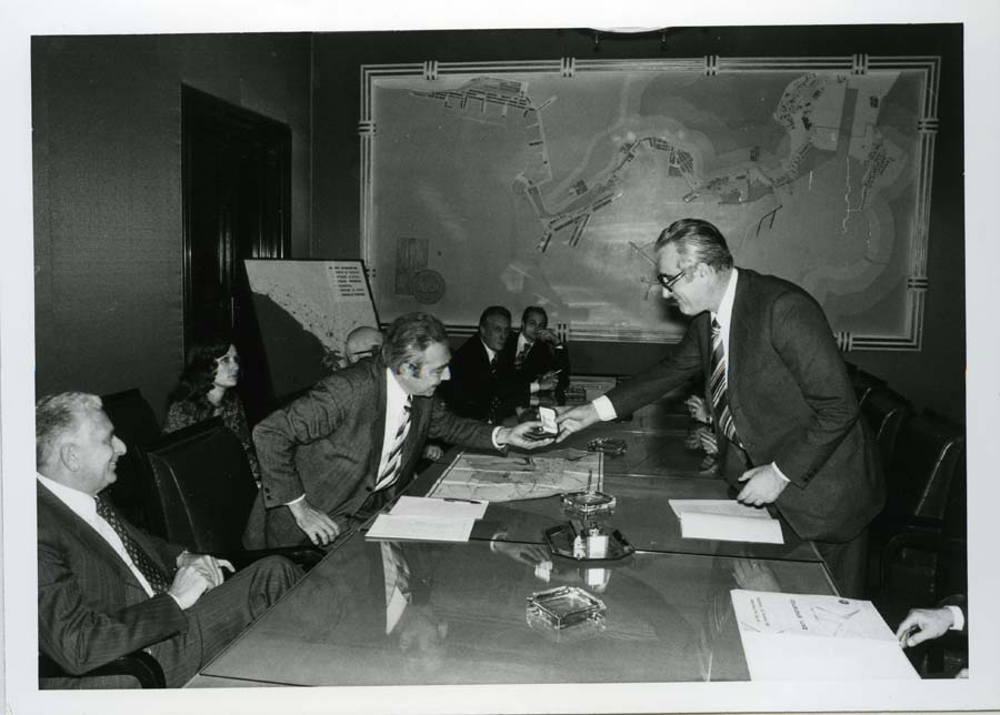 Visita del Presidente della Commissione Europea François-Xavier Ortoli