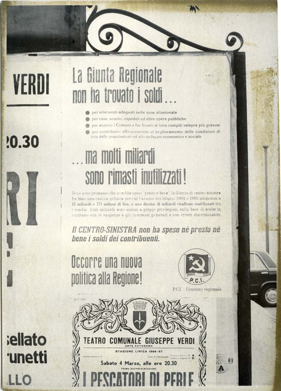 Manifesti del P.C.I. sui conti consuntivi 1964 e 1965