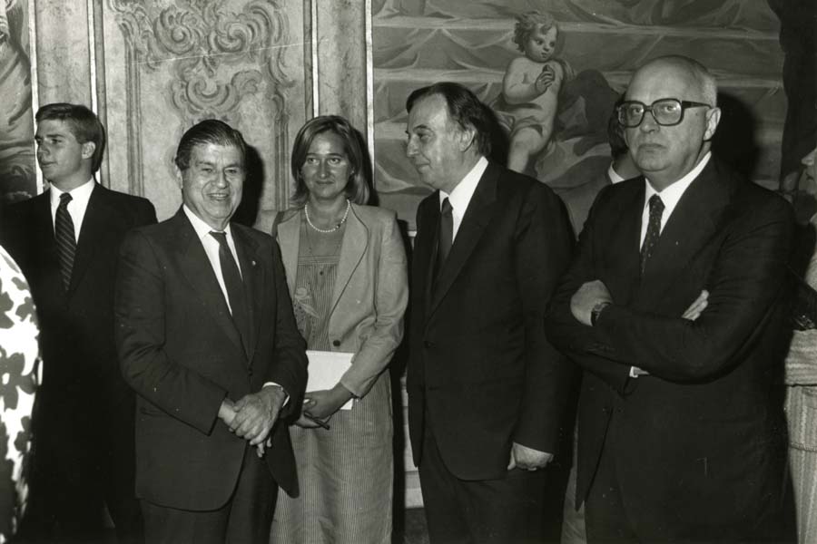 Scoprimento della targa a ricordo della visita in Friuli del Vicepresidente degli U.S.A. Rockefeller