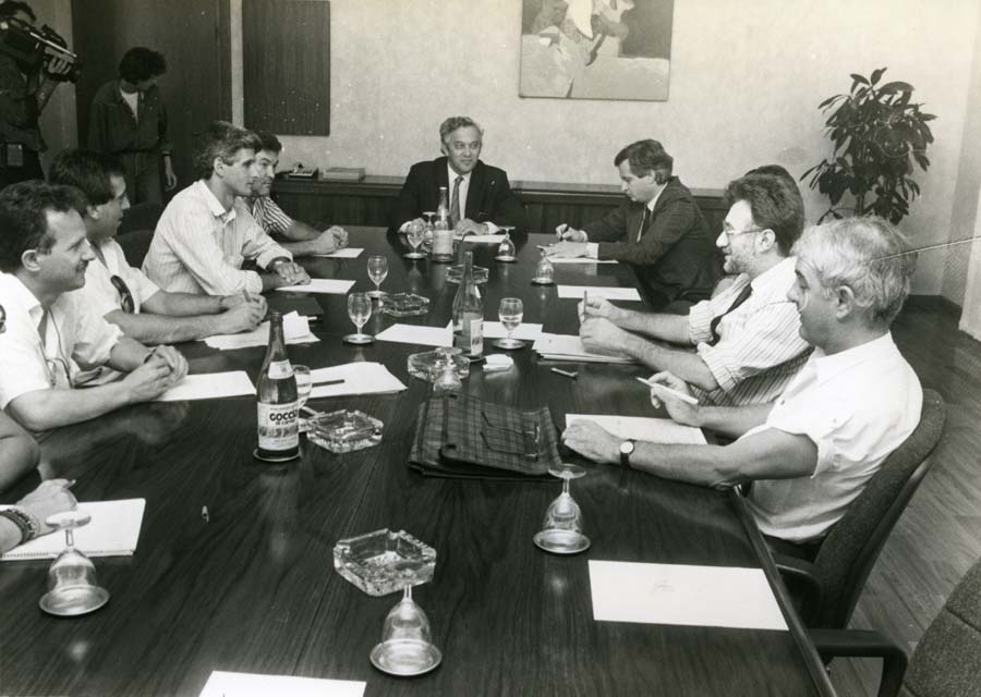 Riunione sull'ambiente con il Presidente della Giunta Adriano Biasutti e l'Assessore all'Ambiente Armando Angeli
