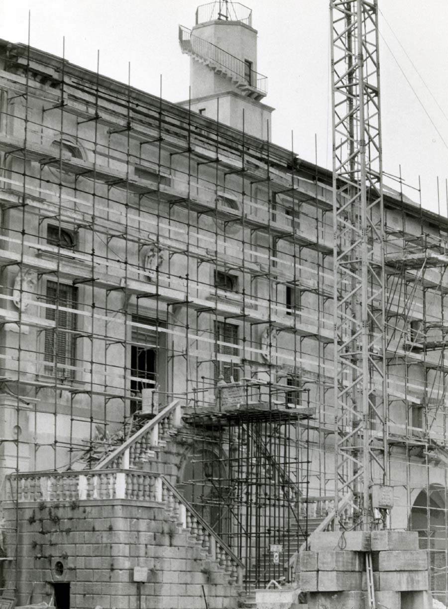 Restauro del Castello di Udine a seguito dei danni riportati durante il terremoto del 1976