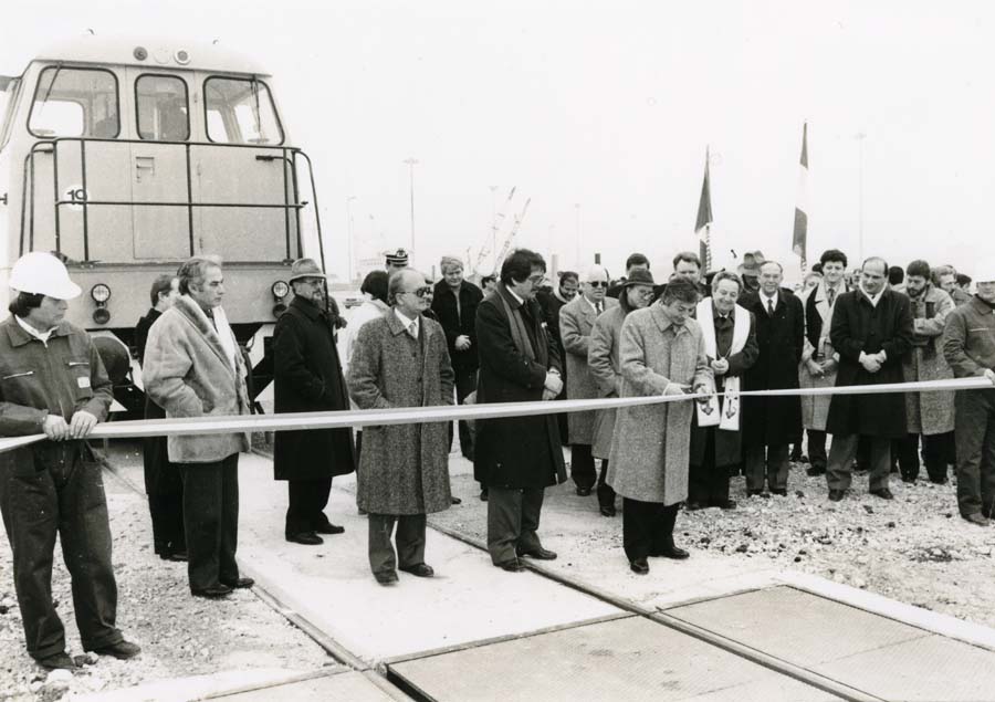 Inaugurazione del nuovo raccordo ferroviario nella zona industriale Aussa-Corno