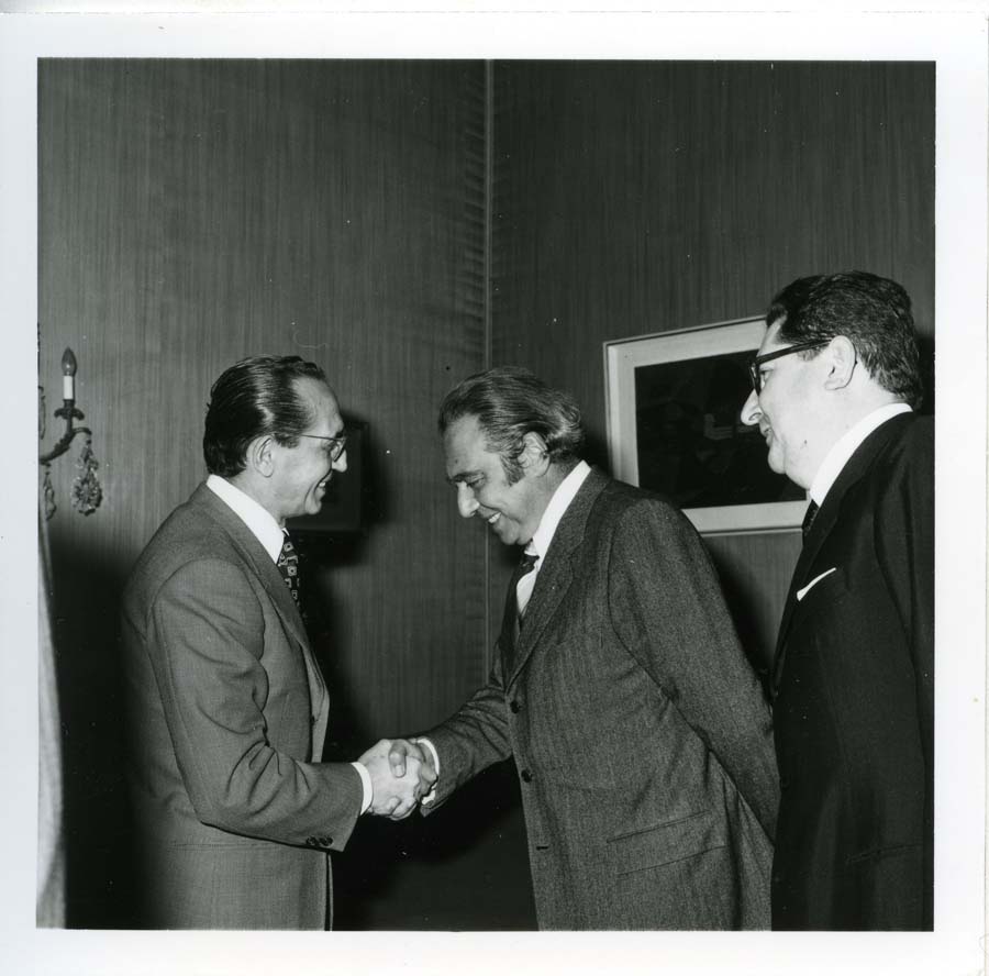 Visita del Presidente della Commissione Europea François-Xavier Ortoli