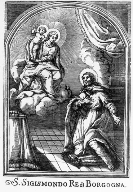 apparizione della Madonna con Bambino a san Sigismondo