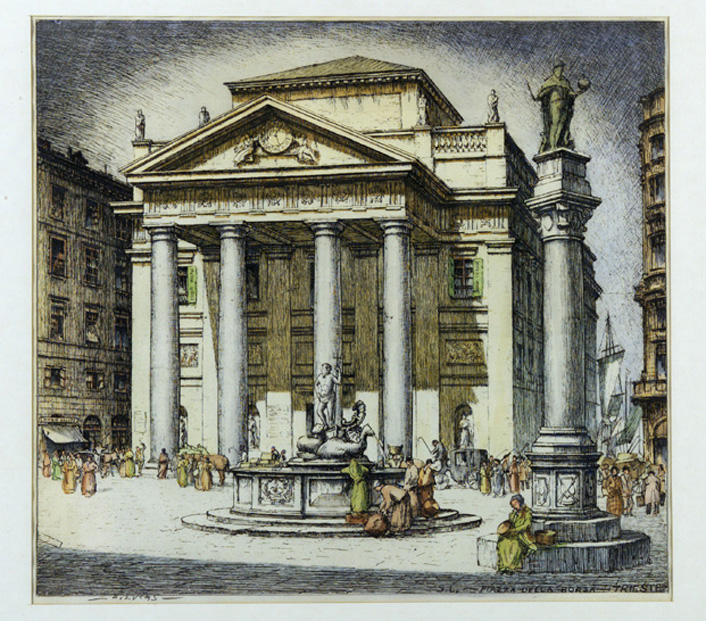 veduta di Trieste: piazza della Borsa