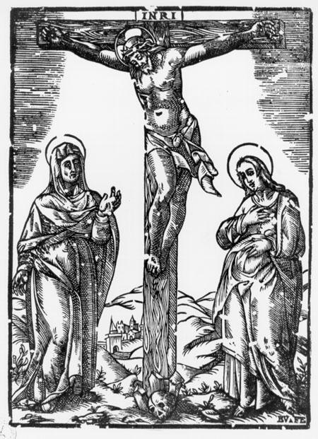 crocifissione di Cristo con la Madonna e san Giovanni evangelista