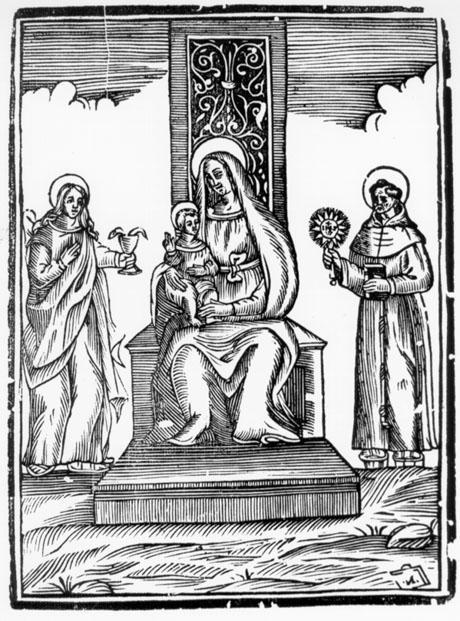 Madonna con Bambino in trono, san Giovanni evangelista e san Bernardino da Siena
