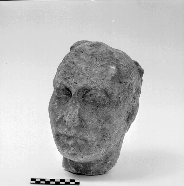 statua/ maschile, testa