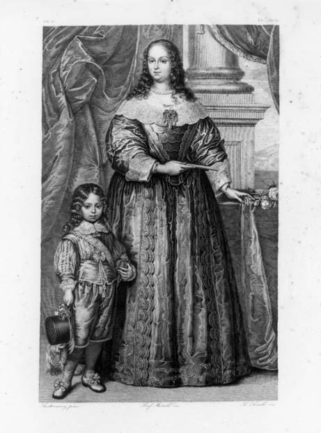 ritratto di gruppo: Vittoria della Rovere e Cosimo III bambino