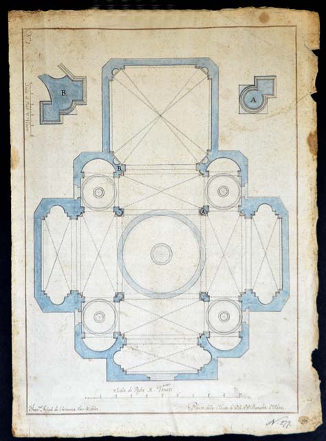 pianta della chiesa dei barnabiti di Udine