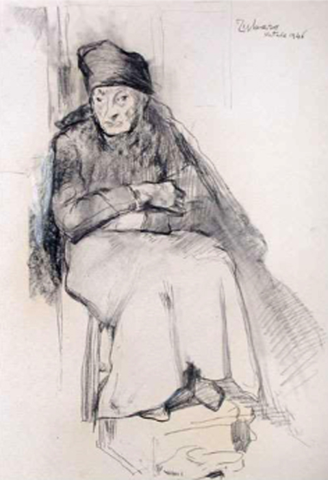 figura femminile seduta