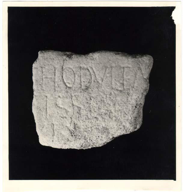 Frammento d'iscrizione in lingua latina di età cristiana