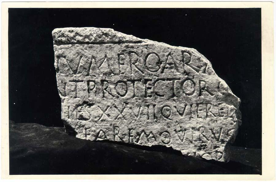 Frammento d'iscrizione militare in lingua latina di età imperiale