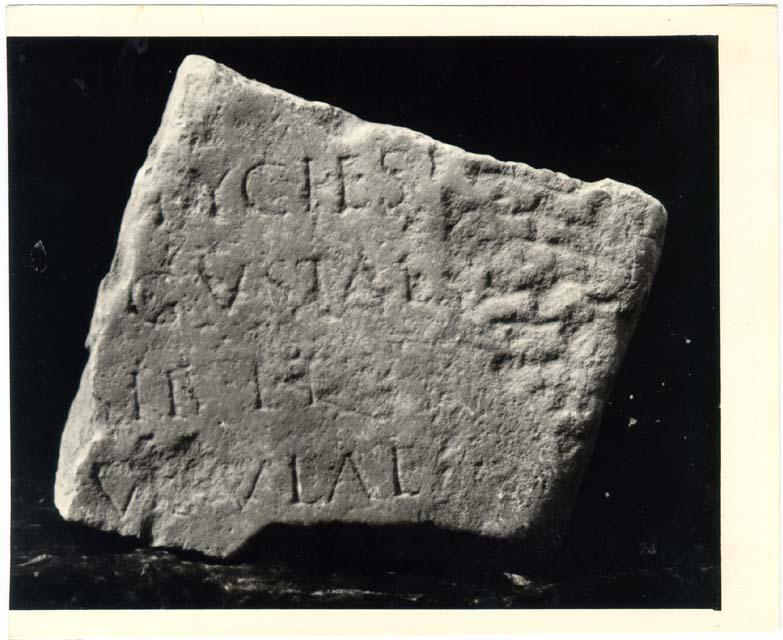 Frammento d'iscrizione in lingua latina