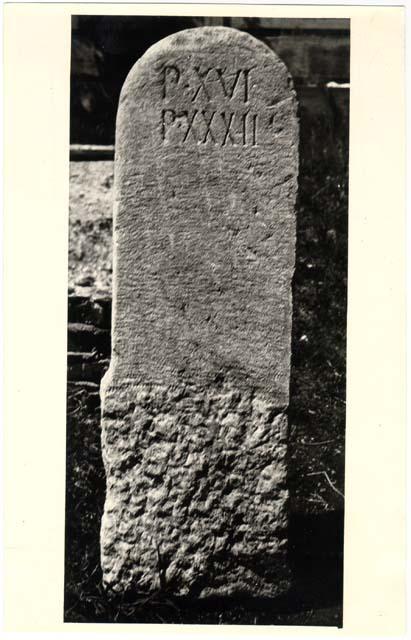 Cippo terminale con iscrizione in lingua latina di età imperiale